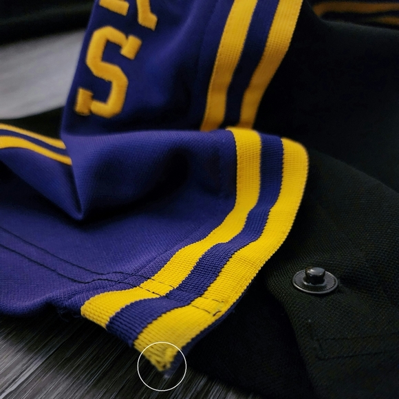 Vintage x 90s Nike Team Sport NBA LA Lakers ThrowbackCourtside Warm Up Pants - Picture 7 of 7